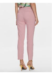 Pinko Spodnie materiałowe Bello 100155 A0IM Różowy Slim Fit. Kolor: różowy. Materiał: len, wiskoza