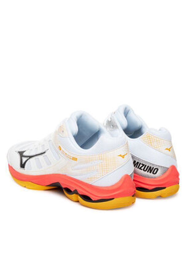 Mizuno Buty halowe Wave Voltage 2 V1GA2460 Pomarańczowy. Kolor: pomarańczowy. Materiał: skóra. Model: Mizuno Wave