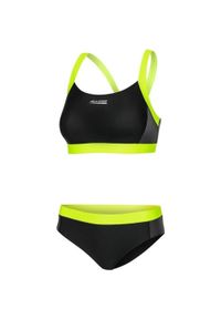 Aqua Speed - Dwuczęściowy strój pływacki damski NAOMI. Kolor: czarny, wielokolorowy, żółty, szary