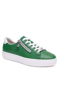 Rieker Sneakersy L59L1-52 Zielony. Kolor: zielony. Materiał: skóra #3