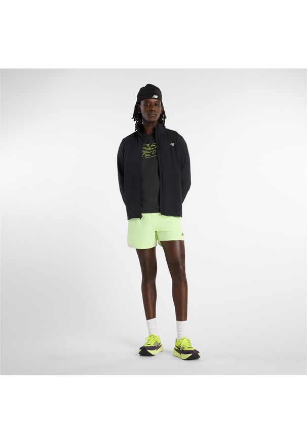 Spodenki męskie New Balance MB6180TAAFG – zielone. Kolor: zielony. Materiał: materiał, tkanina, poliester. Sport: fitness