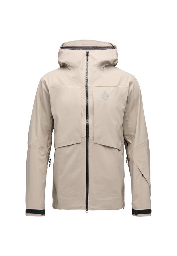 Kurtka wodoodporna Black Diamond Factor Shell. Kolor: wielokolorowy, szary, beżowy. Sport: narciarstwo