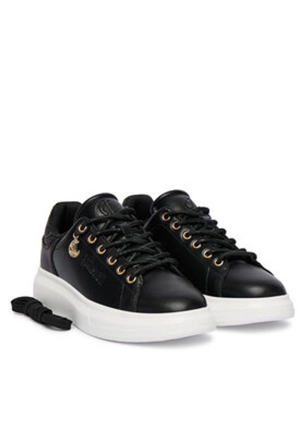Just Cavalli Sneakersy 80RA3SB1 ZPC03 Czarny. Kolor: czarny. Materiał: skóra