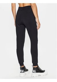 Karl Lagerfeld - KARL LAGERFELD Spodnie dresowe 231W1050 Czarny Regular Fit. Kolor: czarny. Materiał: bawełna, dresówka #4