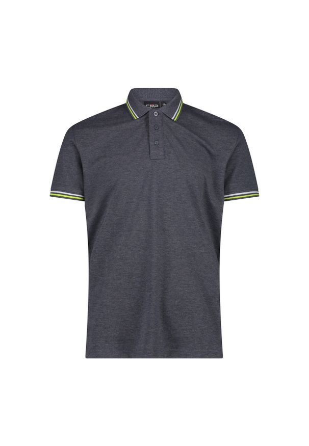 Koszulka polo męska CMP. Typ kołnierza: polo. Kolor: czarny. Styl: sportowy