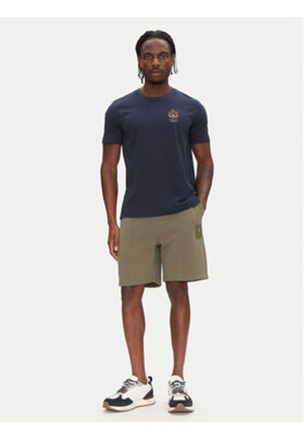 Aeronautica Militare Szorty sportowe 251BF020F584 Khaki Regular Fit. Kolor: brązowy. Materiał: bawełna. Styl: sportowy