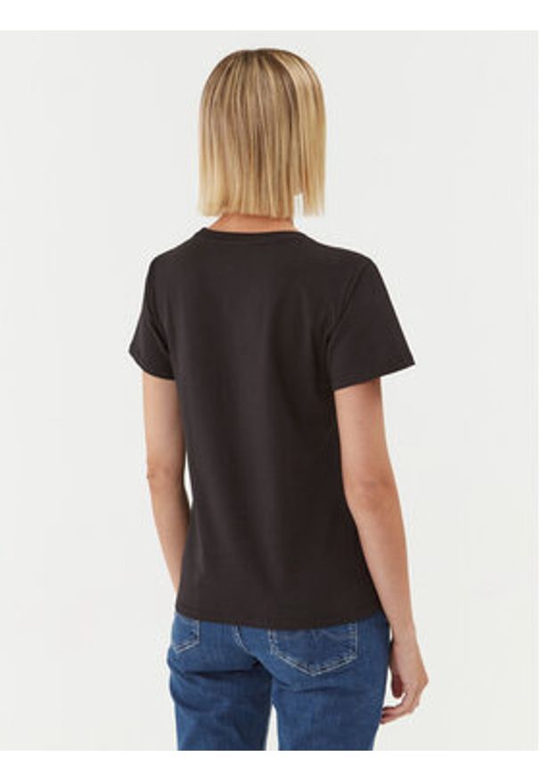 Pepe Jeans T-Shirt Wendys PL505710 Czarny Regular Fit. Kolor: czarny. Materiał: bawełna