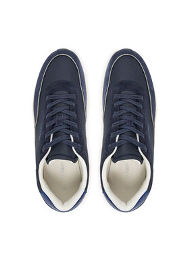 Calvin Klein Sneakersy Low Top Lace Up Repreve Mix HM0HM01714 Granatowy. Kolor: niebieski. Materiał: zamsz, skóra