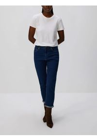 Reserved - Jeansy boyfriend slim - granatowy. Kolor: niebieski #1