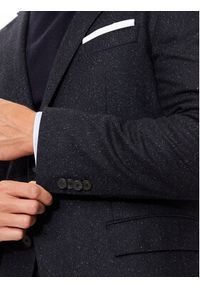 BOSS - Boss Marynarka H-Hutson 50528083 Granatowy Slim Fit. Kolor: niebieski. Materiał: wełna #7