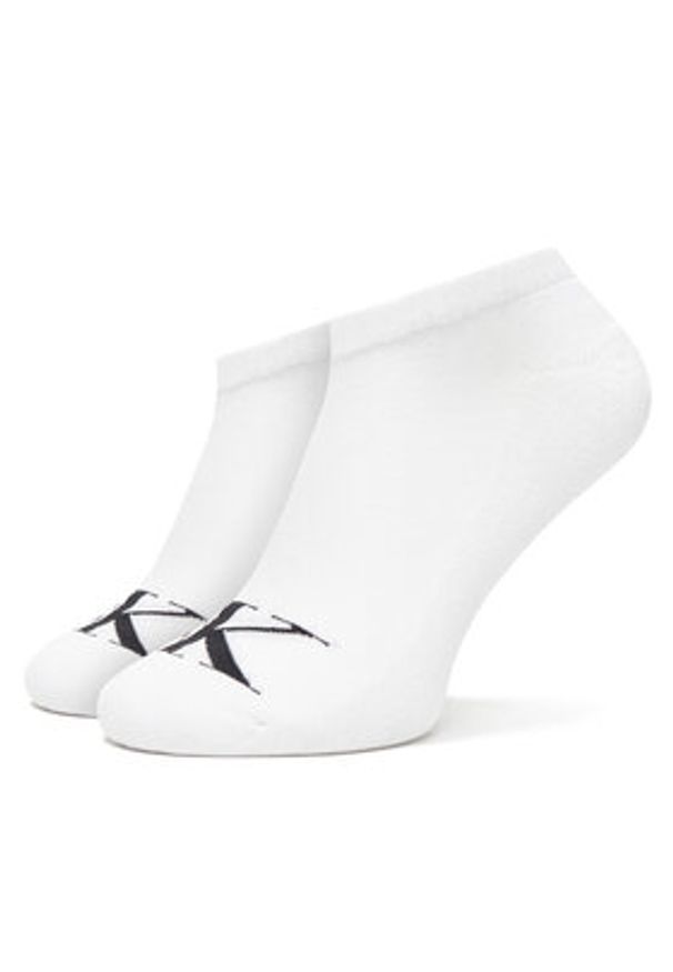 Calvin Klein Zestaw 2 par niskich skarpet męskich 701228807 Biały. Kolor: biały. Materiał: materiał, bawełna