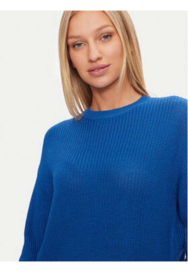 Noisy may - Noisy May Sweter Maysa 27021536 Niebieski Relaxed Fit. Kolor: niebieski. Materiał: syntetyk, bawełna