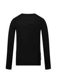 DSQUARED2 KIDS - Czarna bluzka z długim rękawem 4-16 lat. Kolor: czarny. Materiał: bawełna, materiał. Długość rękawa: długi rękaw. Długość: długie. Wzór: aplikacja, napisy, nadruk. Sezon: lato #2
