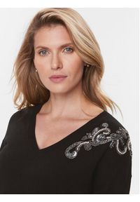 Liu Jo Sweter MF3013 MS14G Czarny Regular Fit. Kolor: czarny. Materiał: wiskoza #5