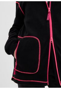 bonprix - Miękka rozpinana bluza polarowa z praktycznymi kieszeniami na zamek. Kolor: czarny. Materiał: polar #2