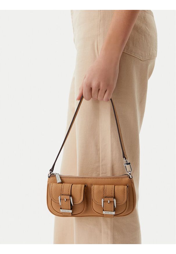 MICHAEL Michael Kors Torebka Zoe 32S5SZCU1L Brązowy. Kolor: brązowy. Materiał: skórzane