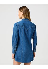 Wrangler - WRANGLER DAMSKA SUKIENKA JENSOWA REG DENIM DRESS 112356498. Materiał: denim