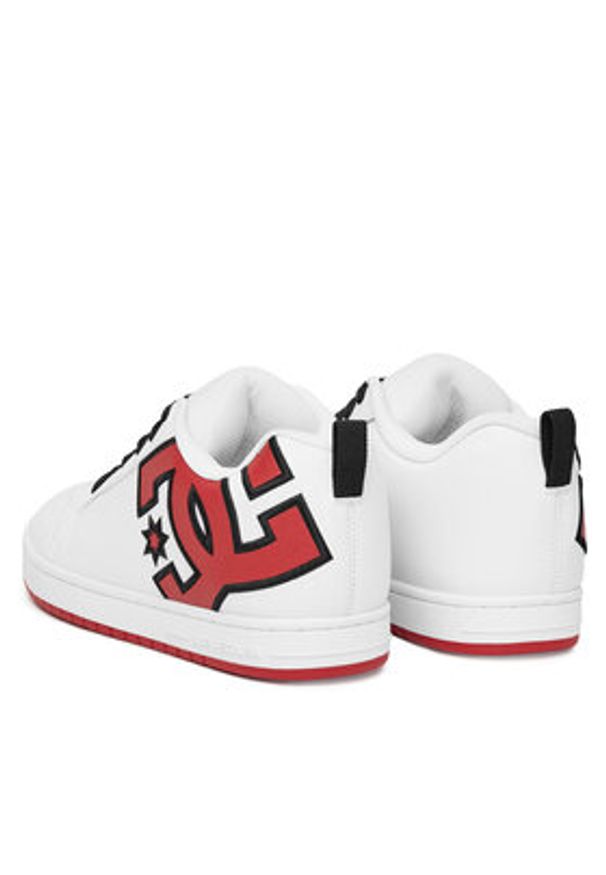 DC Shoes Sneakersy COURT GRAFFIK DC01661110 Biały. Kolor: biały. Materiał: skóra