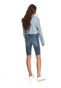 TOP SECRET - Jeansowe spodenki damskie do kolan. Kolor: niebieski. Materiał: jeans. Długość: do kolan. Sezon: jesień #5
