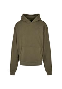 BUILD YOUR BRAND - Bawełniana Bluza Z Kapturem Dla Dorosłych Unisex Ultra Heavyweight Boxy Hoodie. Typ kołnierza: kaptur. Kolor: zielony. Materiał: bawełna