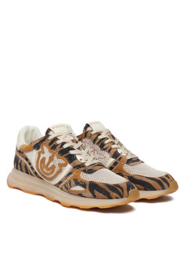 Pinko - PINKO Sneakersy Zoe 18B SS0175 P088 Beżowy. Kolor: beżowy. Materiał: skóra, zamsz