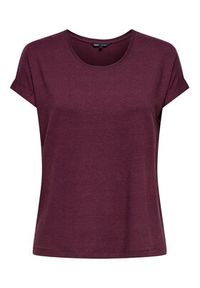 only - ONLY T-Shirt Moster 15106662 Bordowy Regular Fit. Kolor: czerwony. Materiał: wiskoza #5