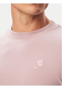 Karl Lagerfeld - KARL LAGERFELD T-Shirt 755750 563221 Różowy Regular Fit. Typ kołnierza: dekolt w karo. Kolor: różowy. Materiał: bawełna #3