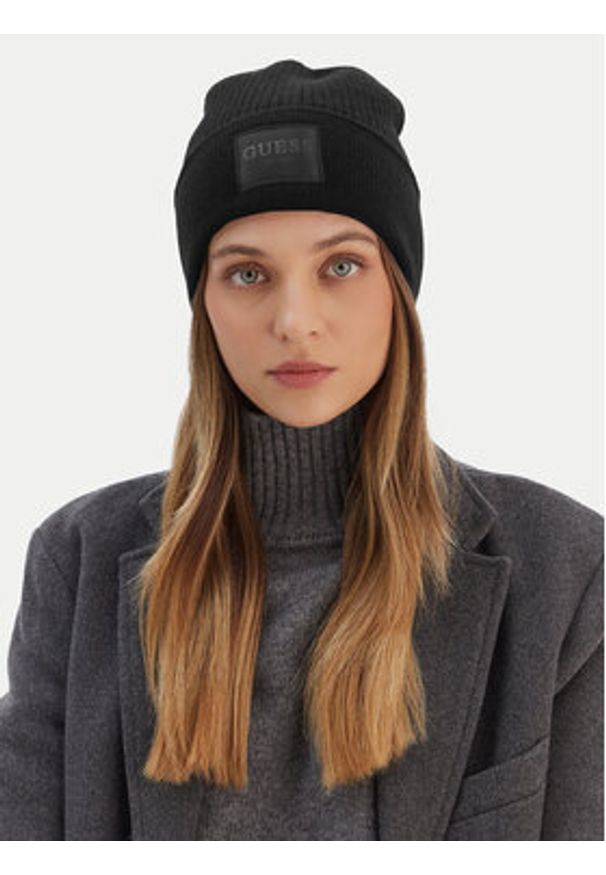 Guess Czapka AW5404 POL01 Czarny. Kolor: czarny. Materiał: akryl