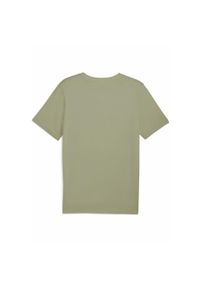 Puma - Męska koszulka z grafiką w uniwersyteckim stylu PUMA Lux Army Green. Kolor: zielony. Sport: fitness