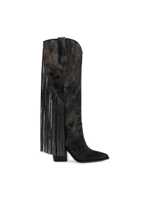 Steve Madden Kozaki Bravados Boot SM11002945-04004-024 Czarny. Kolor: czarny. Materiał: materiał