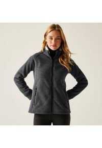 Regatta - Polar damski rozsuwany Emilde. Kolor: szary. Materiał: polar. Wzór: melanż. Sport: turystyka piesza #1