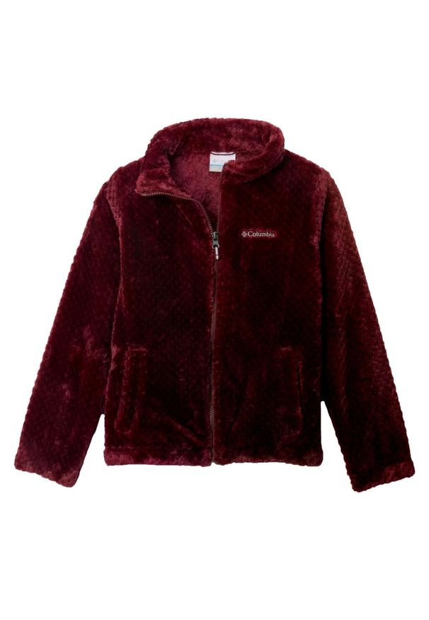 columbia - Kurtka COLUMBIA FIRE SIDE SHERPA FULL ZIP Bordeaux. Kolor: czerwony. Materiał: tkanina
