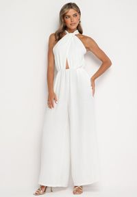 Born2be - Biały Kombinezon o Taliowanym Kroju Bez Rękawów Rivassina. Kolor: biały. Długość rękawa: bez rękawów. Długość: długie #1