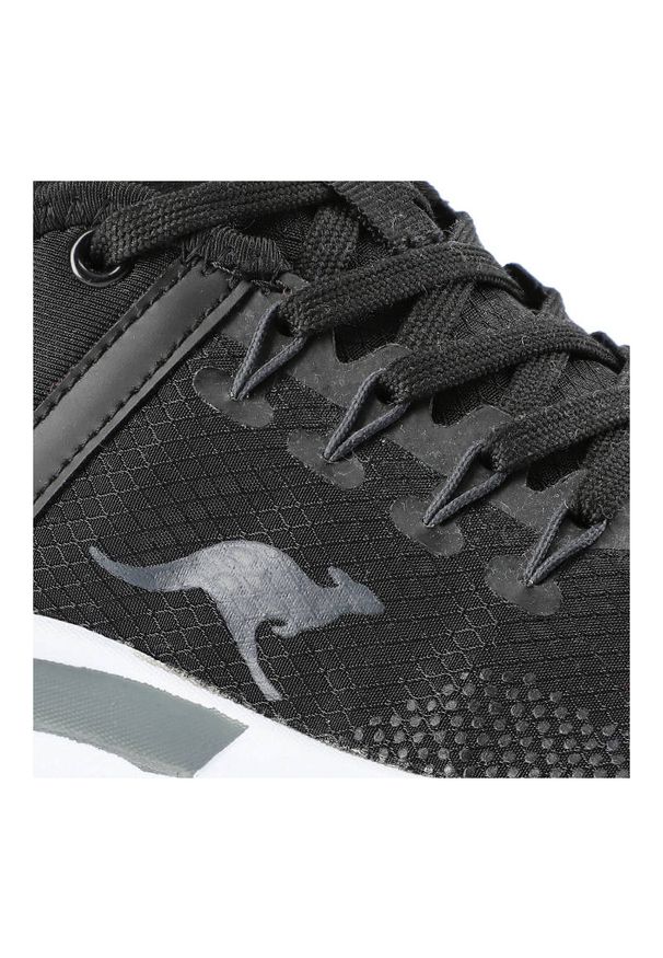 KangaRoos - Sneakersy damskie Kangaroos, wykonane z oddychającego materiału tekstylnego z siateczkową strukturą z klasycznym sznurowaniem, czarno-szare, 39136-00. Okazja: na co dzień. Kolor: czarny. Materiał: materiał