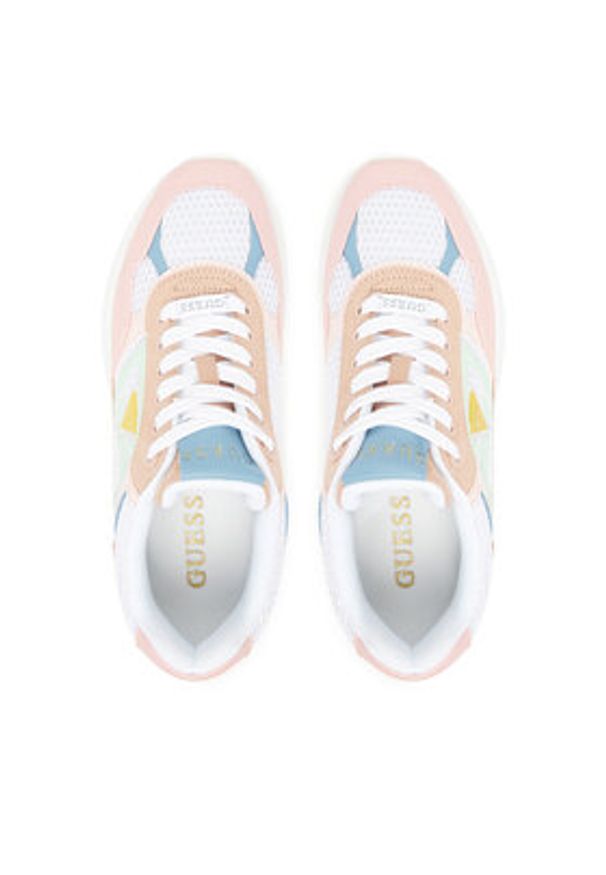 Guess Sneakersy FLTKOR ELE12 Różowy. Kolor: różowy. Materiał: materiał