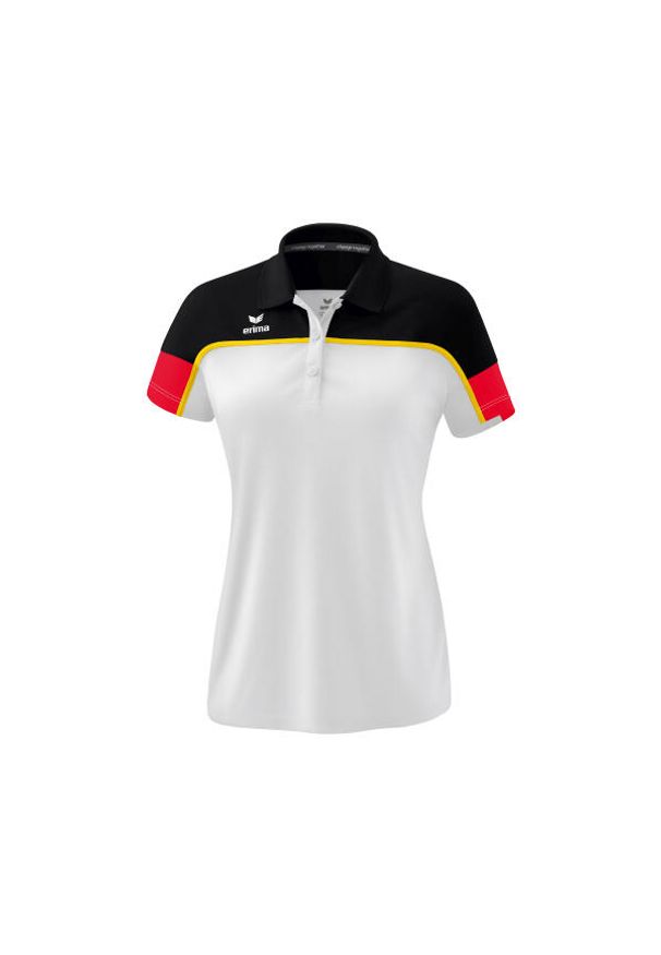 ERIMA - Damska koszulka polo Erima Change. Okazja: na co dzień. Typ kołnierza: polo. Kolor: czarny, wielokolorowy, biały. Styl: sportowy, casual, elegancki