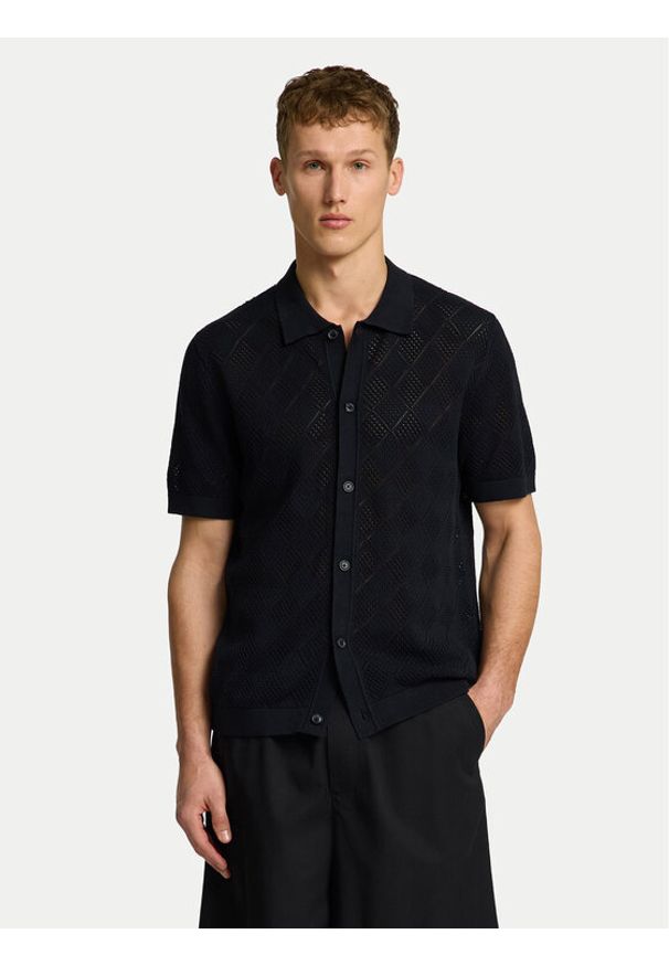 Selected Homme Koszula 16097564 Czarny Regular Fit. Kolor: czarny. Materiał: bawełna