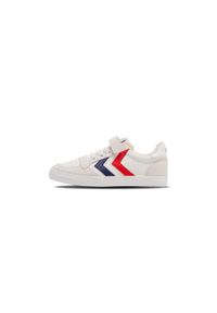 Sneakersy dziecięcy Hummel slimmer stadil leather low. Okazja: na co dzień. Kolor: biały. Sport: turystyka piesza #1