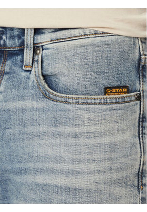 G-Star RAW - G-Star Raw Szorty jeansowe Mosa D24430-E205 Niebieski Regular Fit. Kolor: niebieski. Materiał: jeans, bawełna