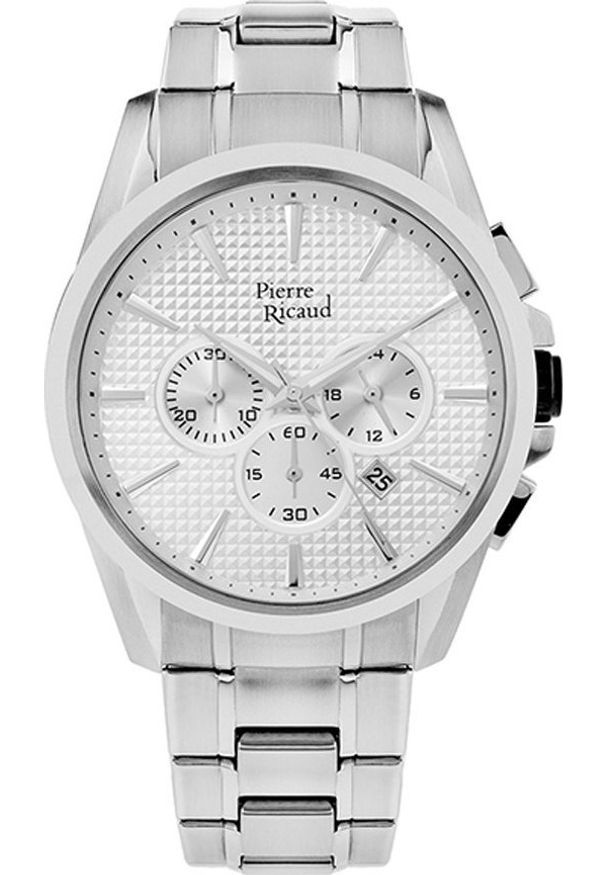 Zegarek Pierre Ricaud Zegarek męski Pierre Ricaud P60017.5113CH srebrny. Kolor: srebrny