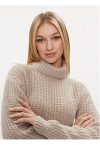 Morgan Golf 232-MDEMI Beżowy Straight Fit. Typ kołnierza: golf. Kolor: beżowy. Materiał: syntetyk #2