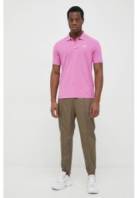 La Martina polo bawełniane kolor fioletowy gładki. Typ kołnierza: polo. Kolor: fioletowy. Materiał: bawełna. Długość: krótkie. Wzór: gładki #5