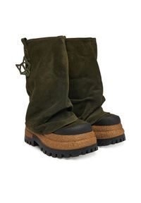 Naked Wolfe Botki Disturb Zielony. Kolor: zielony. Materiał: skóra, zamsz #6
