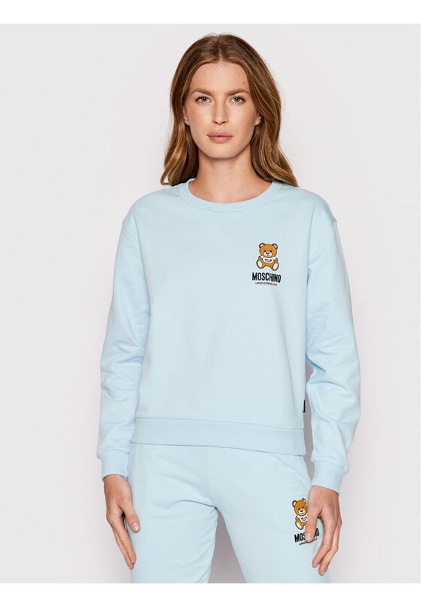 Moschino Underwear & Swim - Bluza MOSCHINO Underwear & Swim. Kolor: niebieski. Materiał: bawełna