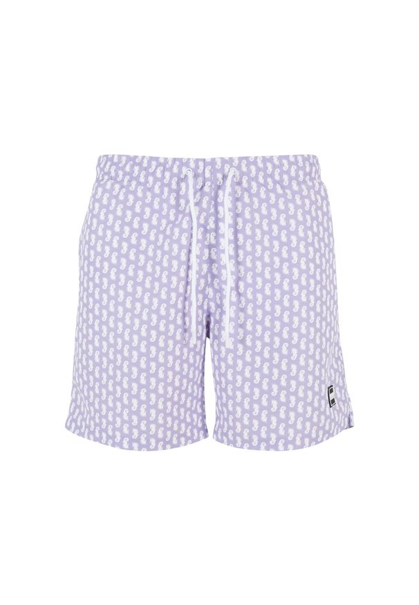 Szorty Urban Classics Pattern Swim. Kolor: fioletowy. Długość: krótkie. Sezon: lato