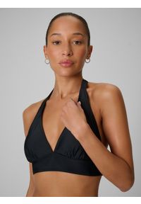 4f - 4F Góra od bikini damska - czarna XS. Kolor: czarny. Materiał: materiał #2