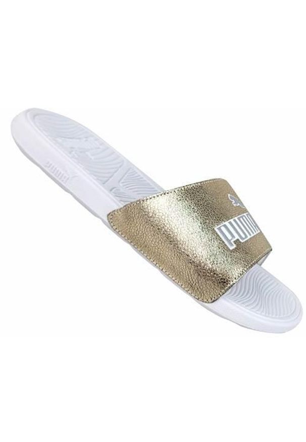 Klapki damskie Puma Cool Cat 2.0. Kolor: żółty. Materiał: materiał, syntetyk
