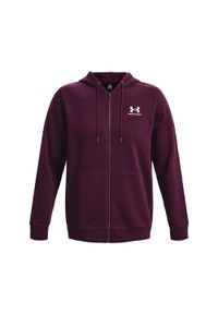 Bluza fitness męska Under Armour Essential Fleece Full Zip Hood. Kolor: czerwony. Sport: fitness