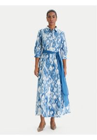 Luisa Spagnoli Sukienka koszulowa Palato 542965 Niebieski Regular Fit. Kolor: niebieski. Materiał: bawełna. Typ sukienki: koszulowe #1