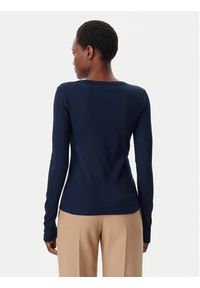 TOMMY HILFIGER - Tommy Hilfiger Bluzka Henley WW0WW43905 Granatowy Slim Fit. Typ kołnierza: typu henley. Kolor: niebieski. Materiał: bawełna #4